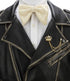 Lapel Pin for Men Golden Crystal Crown with Hanging Chain Brooch Suit Stud, Shirt Studs Men's Accessories Golden...