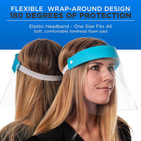 TCP Global Salon World Safety Face Shields Ultra Clear Protective Full Face Shields...