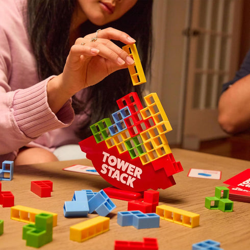 Tower Stack - Head to Head Stacking Challenge, Games for Kids 8-12, Family Games for Kids and Adults by Relatable...
