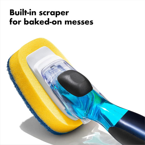 OXO NEW Good Grips Soap Dispensing Dish Scrub, Yellow...