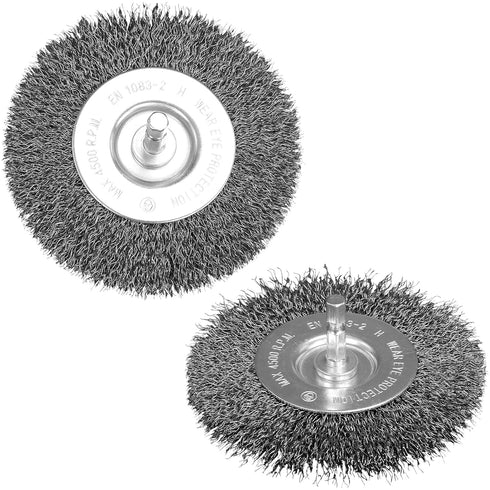 Harrier 3-inch Abrasive Wire Brush Wheel with 1/4-inch Quick Hex Shank, Coarse 0.012, 2-Pack...