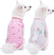 Blueberry Pet Pack of 2 Soft & Comfy Wonderland Striped Cotton Blend Dog T Shirts, Back Length 12", Clothes for Dogs...