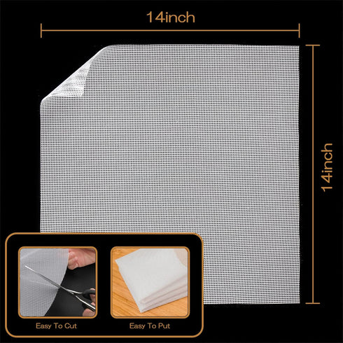 (12 Pack) Silicone Dehydrator Sheets, Dostk Premium Non Stick Silicone Mesh for Fruit Dehydrator, Dehydrator Tray Liner Reusable (14 x 14 inch)...