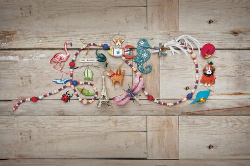 C&F Home Pierced Blue Seahorse Coastal Beach Christmas Xmas Ornament Blue...