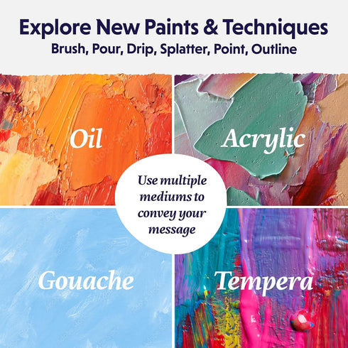 Crafts 4 All Canvases for Painting - Blank Canvas Boards, Triple Primed 100% Cotton Canvas Panels for Acrylic, Oil & Watercolor Paint | Bulk Art P...