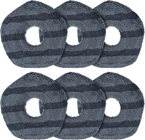 Vacuum Mop Cloths Compatible with eufy X10 Pro Omni and eufy X9 Pro Robot Vacuums: 6 Pack Washable Microfiber Cleaning Cloths Set Parts Accessorie...