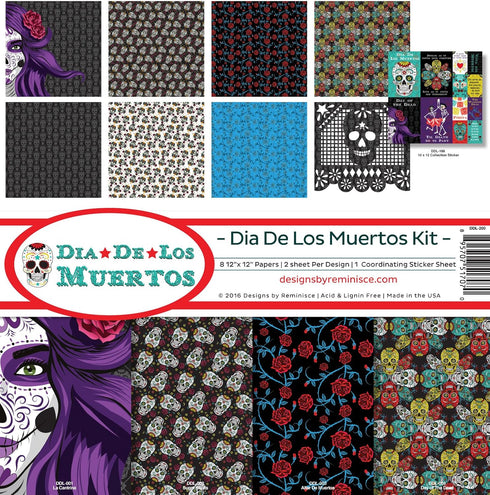 Reminisce DDL-200 Dia De Los Muertos Scrapbook Collection Kit...