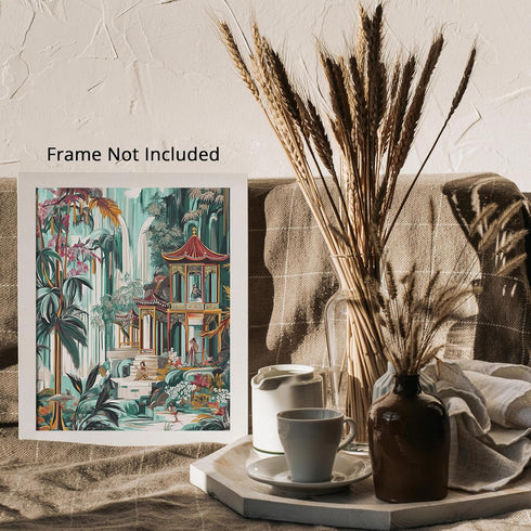 Posterizer 1 pcs-inspired by traditional Chinoiserie art-intricate design 3-Collectibles & Fine Art-Vintage Art-Gift for Men Women Entrepreneur Te...