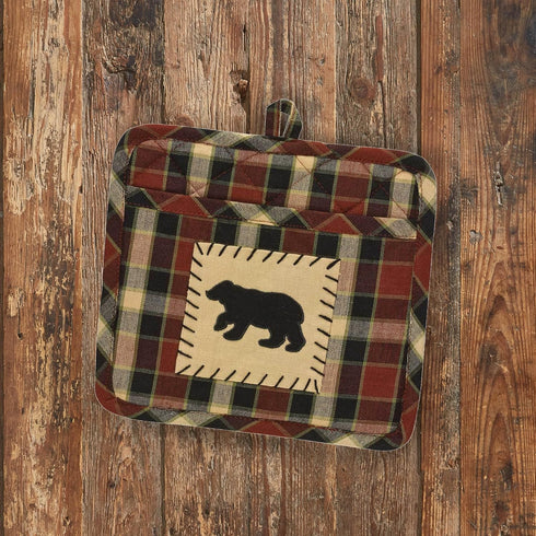 Park Designs Concord Black Bear Pocket Potholder Set of 2...