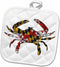 3D Rose Maryland Crab Flag. Pot Holder, 8 x 8...