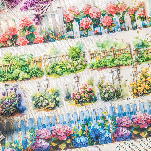 6pcs Decorative Adhesive Tapes botanical landscaping PET Tape Great for Bullet Journal Supplies, Arts, Scrapbook, DIY Crafts, Planners (shanlanzhi...
