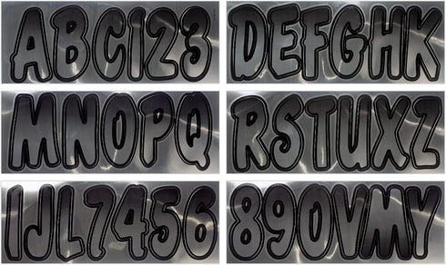 Hardline Products Series 200 Factory Matched 3-Inch Boat & PWC Registration Number Kit, Chrome/Black - CHBKG200...