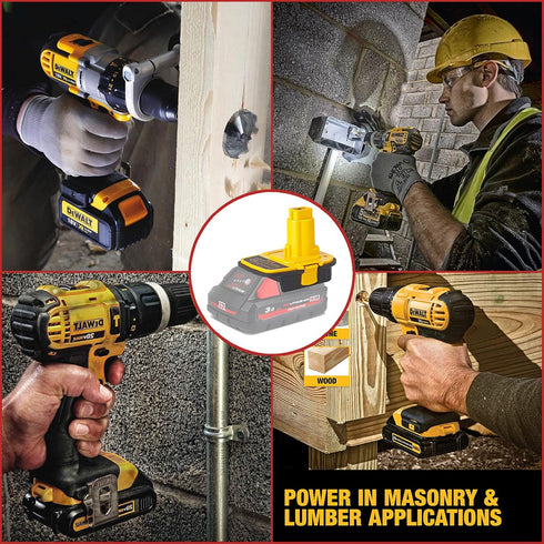 DM18D Converter for DeWalt 18v to 20v Battery Adapter,for Milwaukee M18 18v Batteries Adapter, Convert to DC9096,fit for DeWalt 18v XRP Ni-Cad Cor...