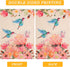1PCS Hummingbird Spring Garden Flag Flower Garden Spring Yard Outdoor Flag Double Sided Small Burlap Bird Flag for Outside Holiday Decor(12.5 x 18...