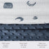 Baby Blankets for Unisex Boys Girls, Soft Nursery Crib Blankets with Muslin Cotton Front and Dotted Fleece Back for Newborns Toddlers 30x40inch (B...