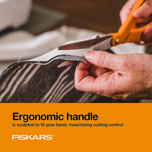 Fiskars Original Orange-Handled Scissors - Ergonomically Contoured - 8" Stainless Steel - Paper and Fabric Scissors for Office, Arts, and Crafts -...