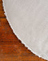 Unique Loom Davos Shag Collection Area Rug - Solid (2' Round, White/ Ivory)...