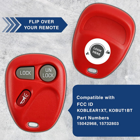 2X KeylessOption Key Fob for 1998 1999 2000 2001 2002 2003 2004 Cadillac Escalade Chevrolet Chevy Silverado Suburban Tahoe GMC Yukon Sierra Remote...