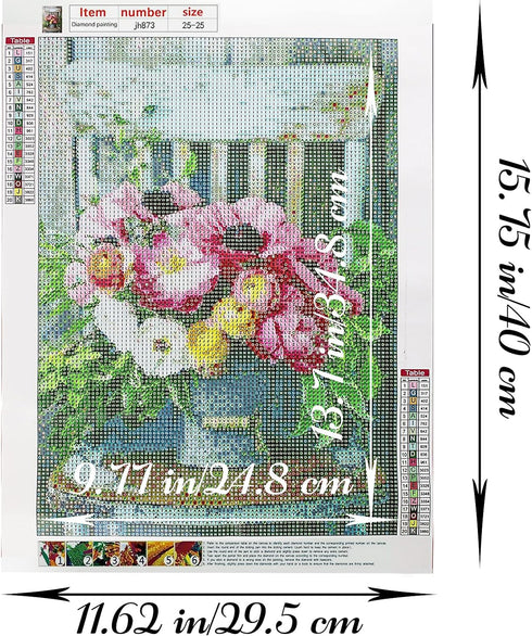 Septo 5D Diamond Art Kits for Adults,Diamond Art with Full Tools Accessories,Exquisite Flowers Inlaid with Crystal and Diamond,Good for Home Wall ...
