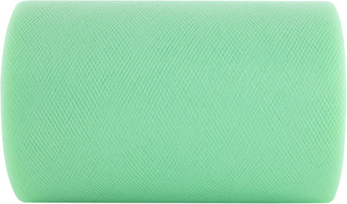Tulle Fabric Roll | 6” by 100 Yards | Polyester Spool for Crafts Decorations Tutu Weddings Costumes Skirts Parties and More – by Craft Forge (Mint...