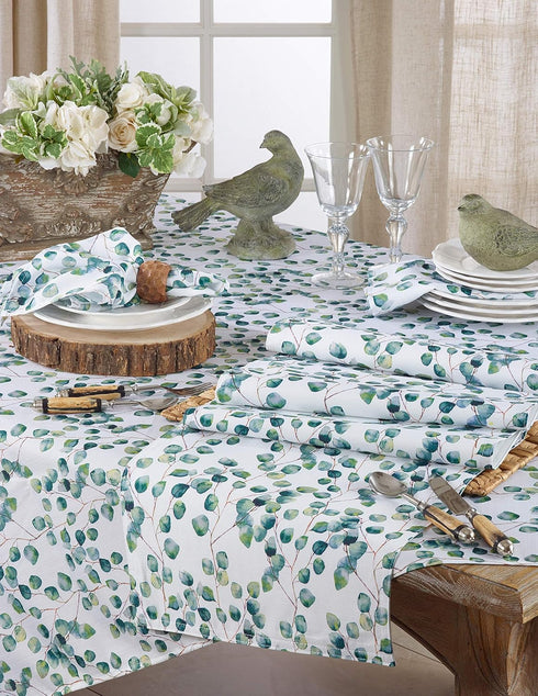 SARO LIFESTYLE Eucalyptus Leaf Table Runner, Eucalyptus, 16"x120"...