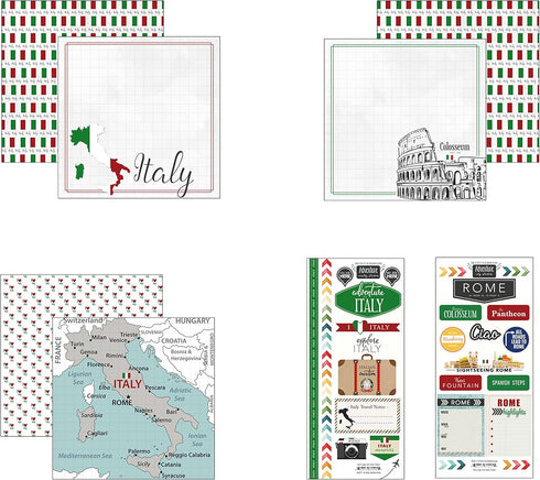 Scrapbook Customs 17619 Italy Adventure Scrapbook Kit...