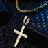 TOPGRILLZ Cross Necklace for Men Gold Necklace for Women Gold Heart Cross Jewelry 14K Silver Plated Solid Iced Cubic Zirconia Stainless Steel Pend...