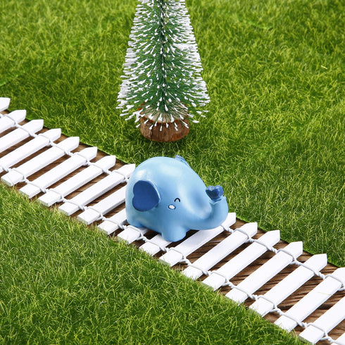 4 Pieces 35 Inch Fairy Fence Miniature Garden Ornament Wood Picket Fence for Dollhouse Home Garden Plant Pot DIY Diorama Project (White)...
