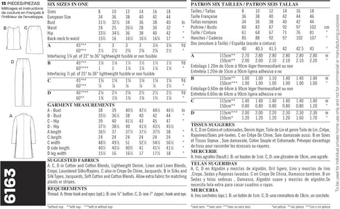 New Look Sewing Pattern 6163 Misses Separates, Size A (8-10-12-14-16-18)...