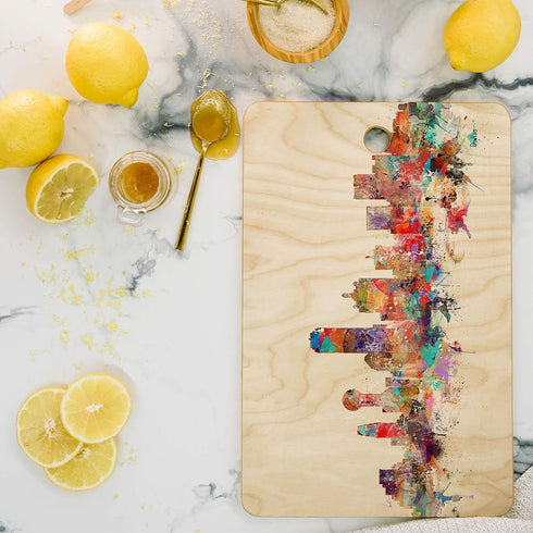 Society6 Bri Buckley Dallas Texas Skyline Cutting Board, Rectangle...