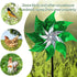 Hausse 10 Pack Reflective Pinwheels Holiday Decor, Extra Sparkly Wind Sculptures for St. Patrick's Day Decorations Party Supplies, Deterrent to Sc...