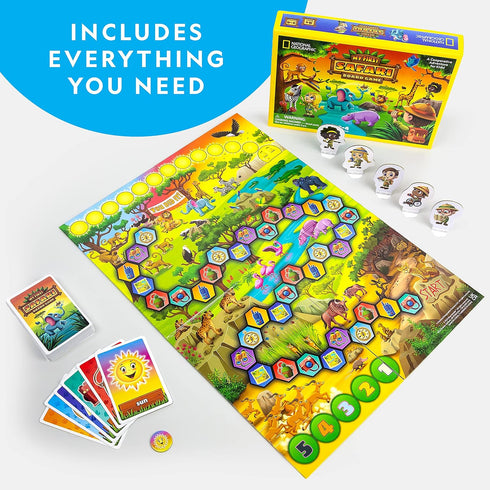 NATIONAL GEOGRAPHIC My First Safari Board Game for Kids 4-6 – Animal Game for Kids & Adults, Cooperative Fun Perfect for Family Game Night, Kids B...