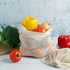 PALTERWEAR 100 Percent Natural Cotton Double Drawstring Mesh Bag For Herbs, Nuts, Spices (10 x 12 Inch - Set of 5)...