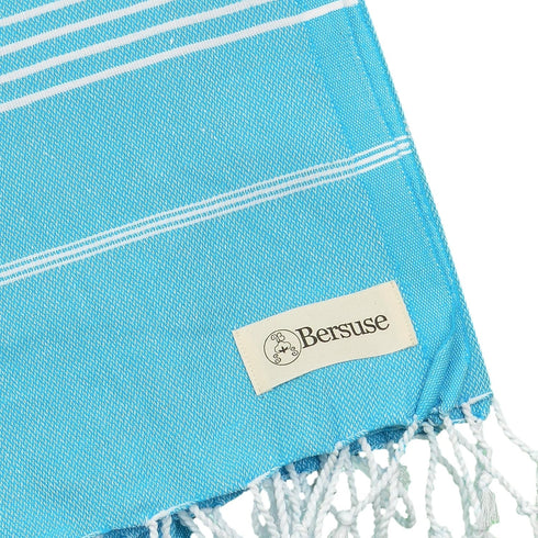 Bersuse Towels Anatolia XL Beach Blanket Throw Blanket Turkish Towel 100% Cotton Extra-Large Quick-Dry Lightweight Premium Peshtemal Towel - 61x82...