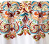 Lush Decor Clara Valance Paisley Damask Print Bohemian Style Single Curtain, 18” x 52”, Turquoise and Tangerine...
