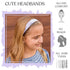 FROG SAC Adjustable Seersucker Striped Hairbands - Non-Slip Flat Bows for Girls & Kids, Cute Small Hair Accessories, Party Favors...