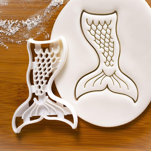 Set of 2 Mermaid cookie cutters (Designs: Sunset and Tail), 2 pieces - Bakerlogy...