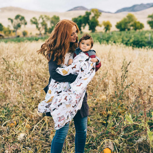 Little Unicorn – Woof Cotton Muslin Swaddle Blanket | Single | 100% Cotton | Super Soft | Newborns and Infants | Large 47” x 47” | Machine Washabl...