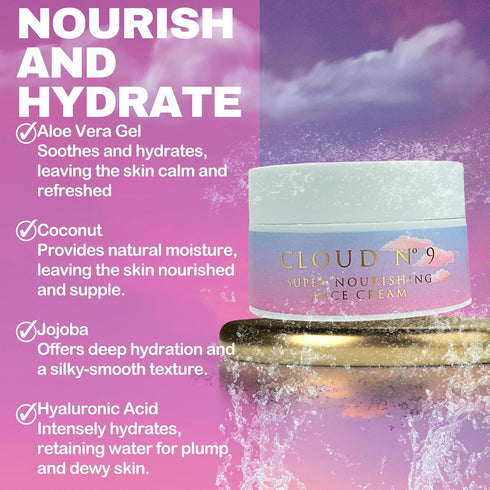 Peptides | Retinol | Hyaluronic Acid | Vitamin C & E | Aloe Vera | Jojoba Oil | face moisturizer Cloud 9 Nourishing Cream...
