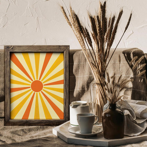 Posterizer 1 pcs-Boho Minimalist Cute Sunshine-Abstract & Modern Art-Astronomy & Celestial Art-Gift for Men Women Entrepreneur Teens - Kitchens, D...
