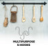 Pack of 30 Black S Hooks for Hanging Clothes Heavy Duty Stainless Steel S Shaped Hooks for Hanging Clothes, Bags, Blankets, Pots, Plants, Garage T...