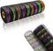 2 Rolls Deco Mesh Ribbon 10 in x 30 ft for DIY Halloween Deco Christmas Tree Wreath Decoration Black Purple Orange Green Poly Mesh Rolls Party Dec...