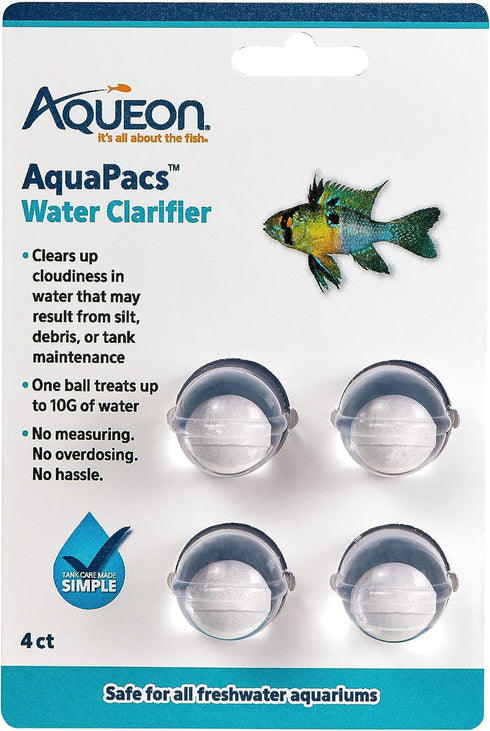 Aqueon AquaPacs Water Clarifier 4 Pack, 10 Gallon...