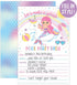 Your Main Event Prints Mermaid Unicorn Pool Party Birthday Invitations - Summer Pool Party Bash - Splash Pad, Water Park Invites - 20 Fill-In Unic...