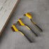 Amazon Basics Brass Mini Brushes, Soft Grip, 3-Pack, 1/2 inch, Yellow/Grey...