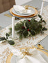 DII Holiday Dining Table Linen Metallic Fabric Kitchen Décor, Christmas Table Runner, 14x108, Gold Holly Leaves...