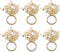 DII Christmas Thanksgiving Holiday Tabletop Décor Collection Decorative Napkin Ring Holder Set, 1.5" Diameter, Gold Beaded Sparkle, 6 Piece...