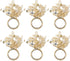 DII Christmas Thanksgiving Holiday Tabletop Décor Collection Decorative Napkin Ring Holder Set, 1.5" Diameter, Gold Beaded Sparkle, 6 Piece...