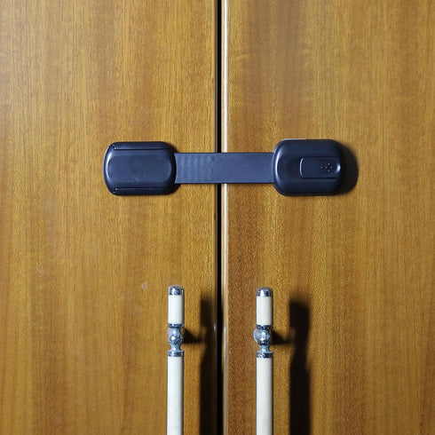Bates- Child Safety Strap Locks, 6 Pack, Black Baby Cabinet Locks, Toilet Locks Baby Proof, Child Proof Drawer Locks, Cabinet Baby Locks for Cabin...