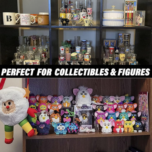 Acrylic Riser,Clear Display Risers Stand Perfume Organizer Cologne Acrylic Shelves 3 Tiered Cupcake Shelf for Amiibo Funko POP Figures Food Desser...